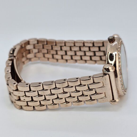 Folio Women's Watch 33MM White Dial Gold Bracelet Band  7" New Battery - Picture 8 of 13